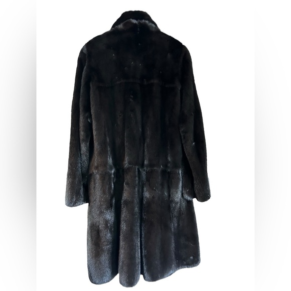 Black Mink Fur Reversible Coat - Picture 6 of 6